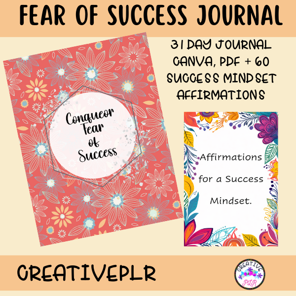 Fear of Success Journal and Success Mindset Affirmation Cards