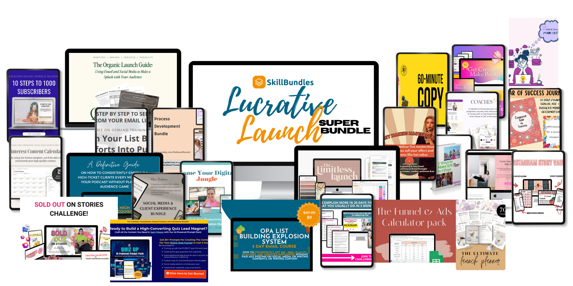 Lucrative Launch Super Bundle Mockup - Without Price
