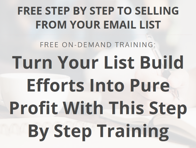 Step By Step To Selling From Your Email List
